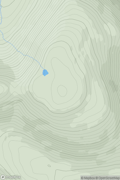 Thumbnail image for Beinn na Caillich [Islay] showing contour plot for surrounding peak